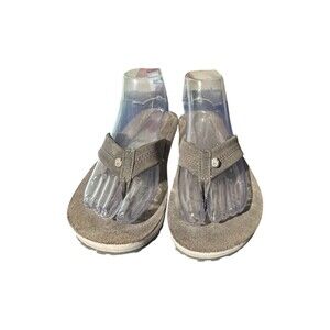 Teva Womens Flip Flops Thong Gray Size 7 Style 6149 Suede Leather Beach Summer